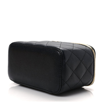 Chanel Caviar Quilted Small Vanity Case With Chain Black 8 of 8