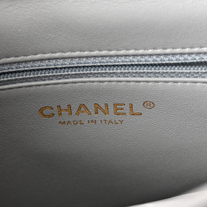 Chanel Lambskin Chevron Quilted Large Trendy CC Dual Handle Flap Bag Grey 6 of 10