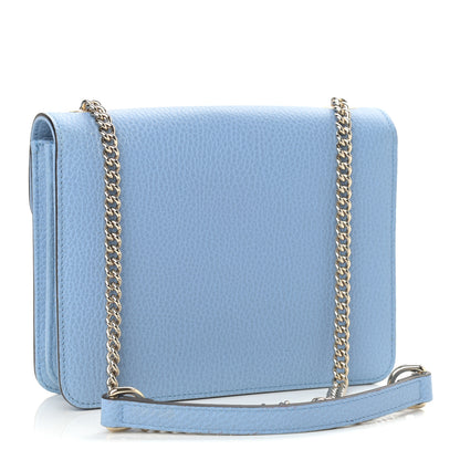 Gucci Dollar Calfskin Small Interlocking G Shoulder Bag Mineral Blue 3 of 12