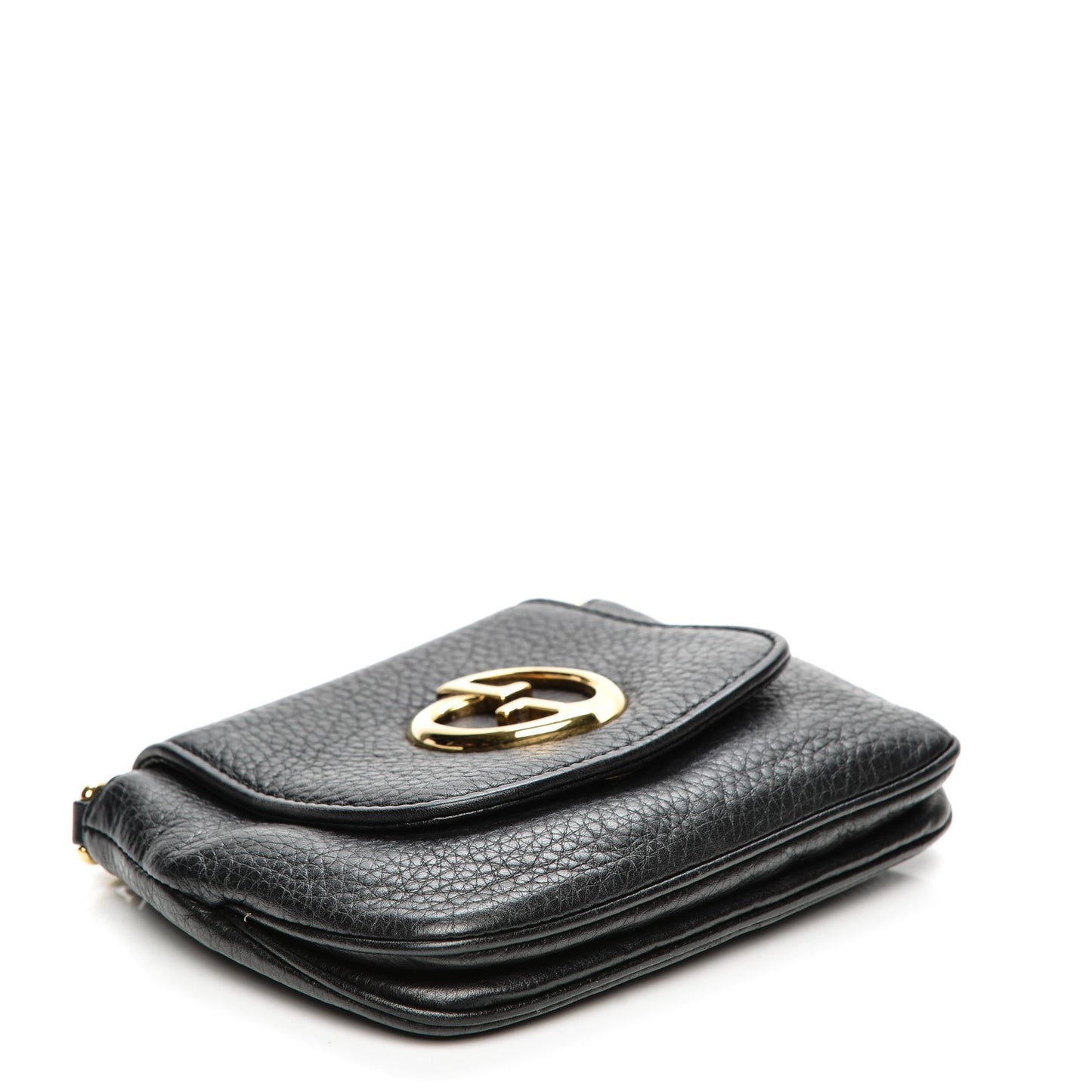Pebbled Calfskin Small 1973 Chain Shoulder Bag Black