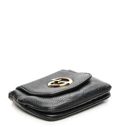 Gucci Pebbled Calfskin Small 1973 Chain Shoulder Bag Black 4 of 9