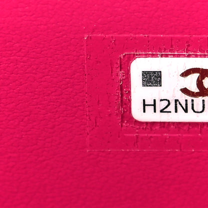 Chanel Lambskin Resin Quilted Vanity Case With Chain Fuchsia 6 of 8