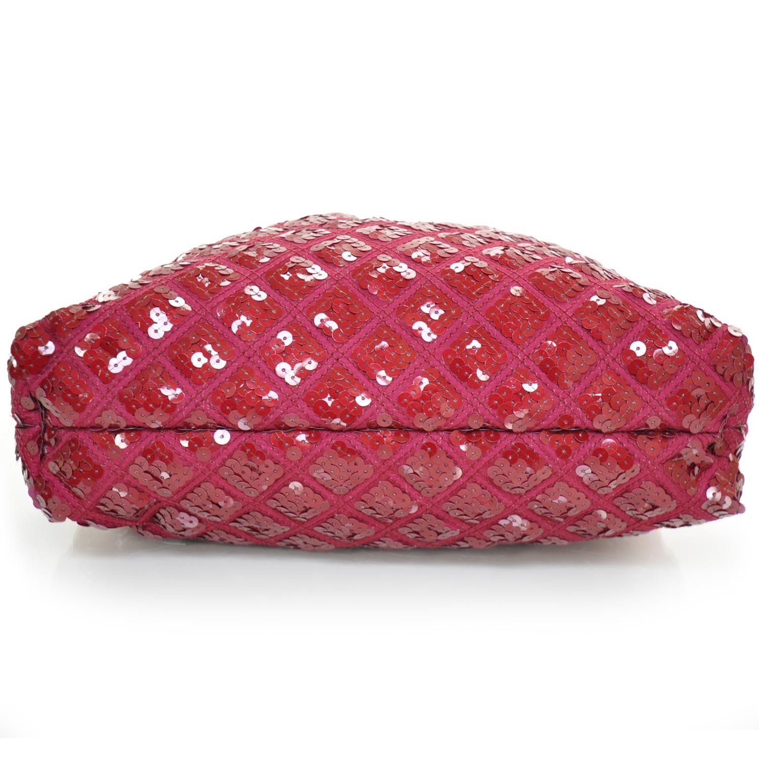 Marc Jacobs Suede Sequin Bubble Quilted Shopper Tote Red 4 of 12