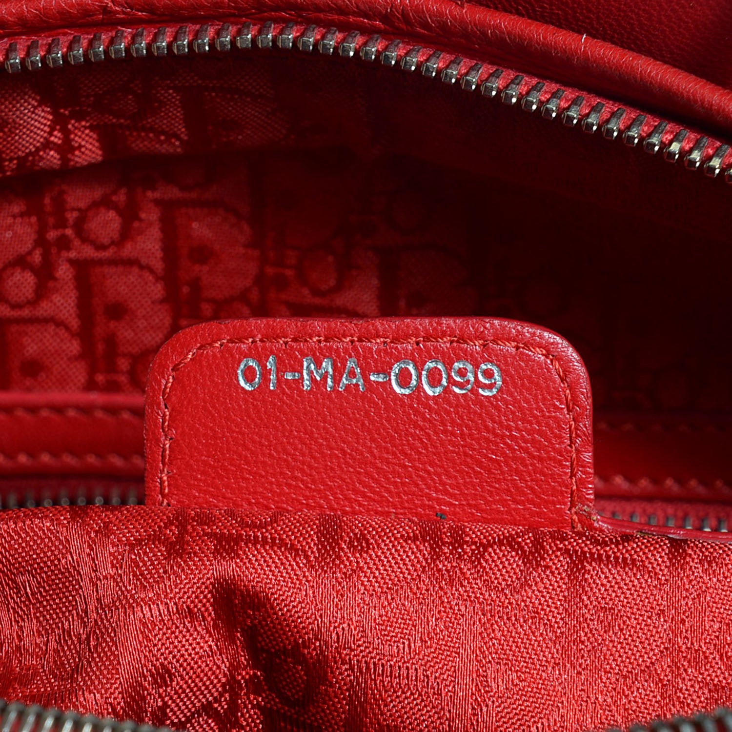 Christian Dior Lambskin Cannage Large Lady Dior Red 6 of 8