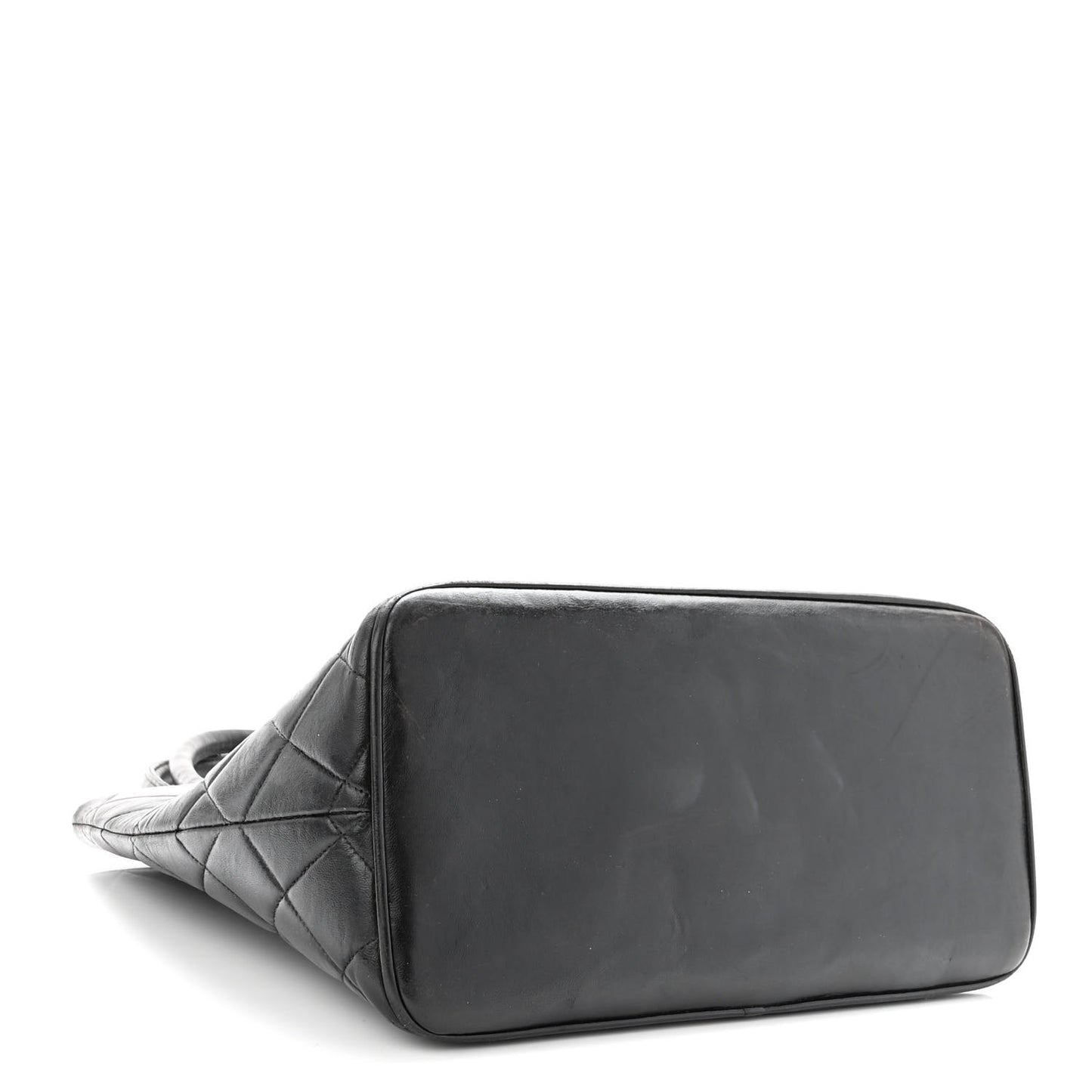 Lambskin Quilted Medallion Tote Black