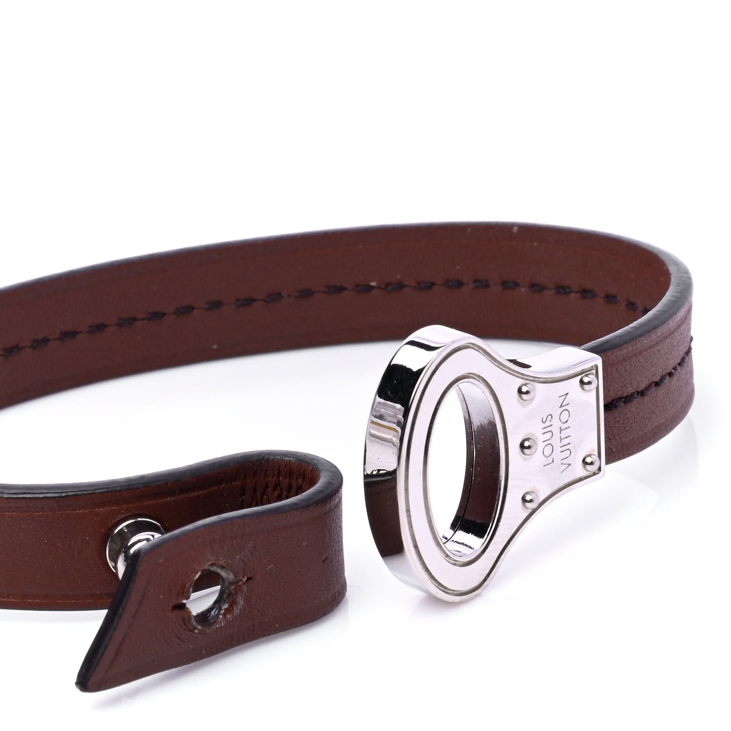 Calfskin Mens Archive Bracelet 19 Brown