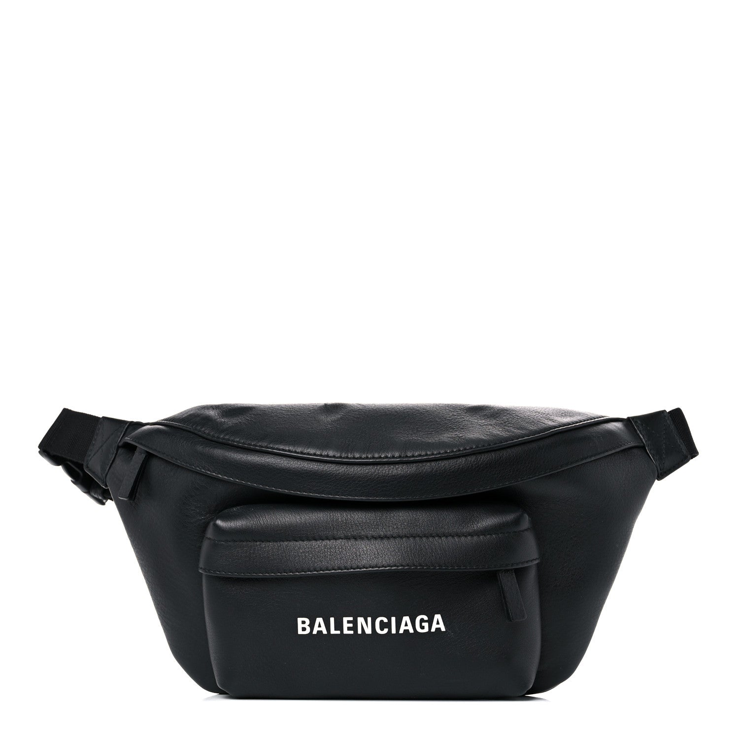 Balenciaga Calfskin Everyday Logo Belt Bag Black 1 of 9