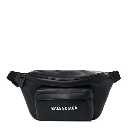 Balenciaga Calfskin Everyday Logo Belt Bag Black 1 of 9
