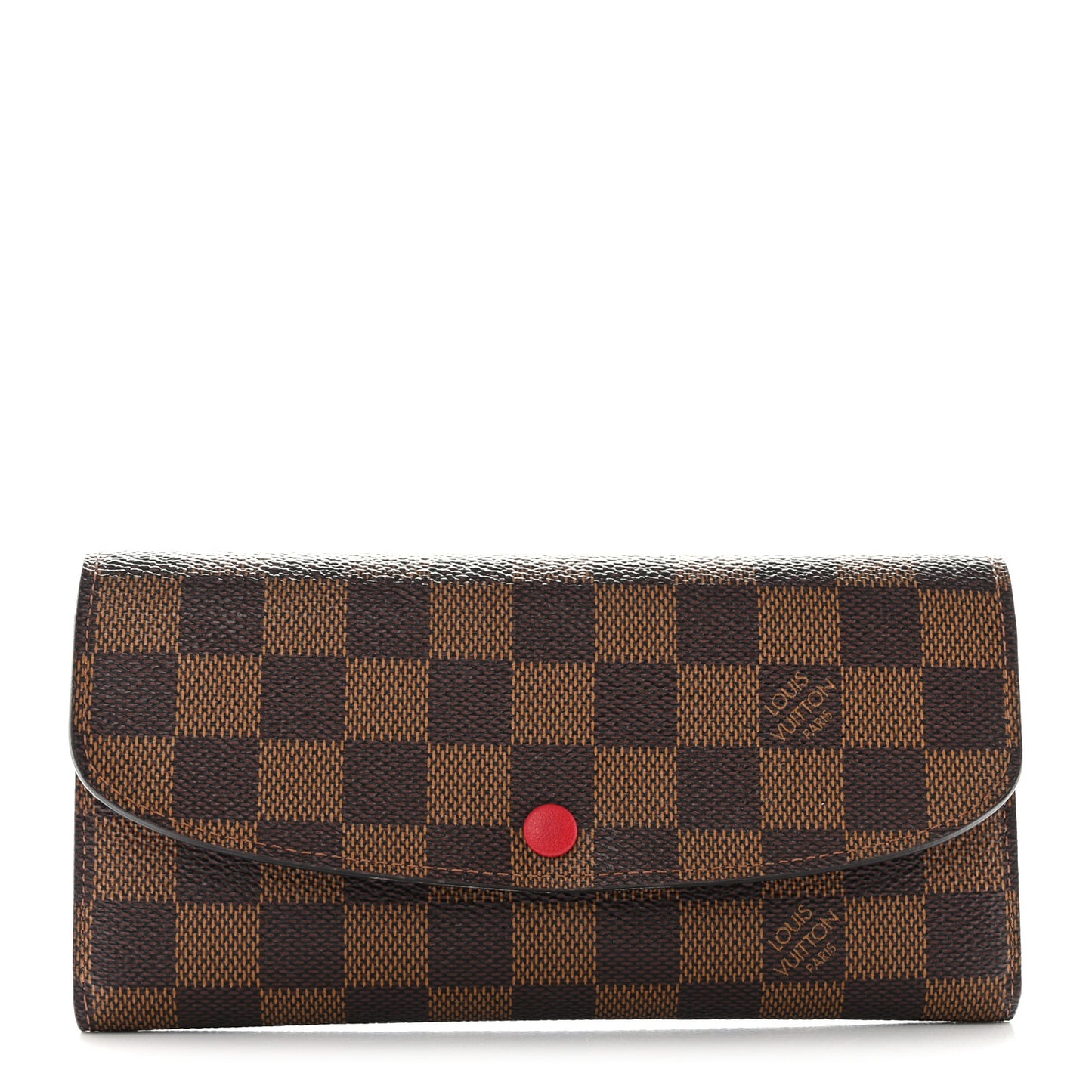 Damier Ebene Emilie Wallet Red