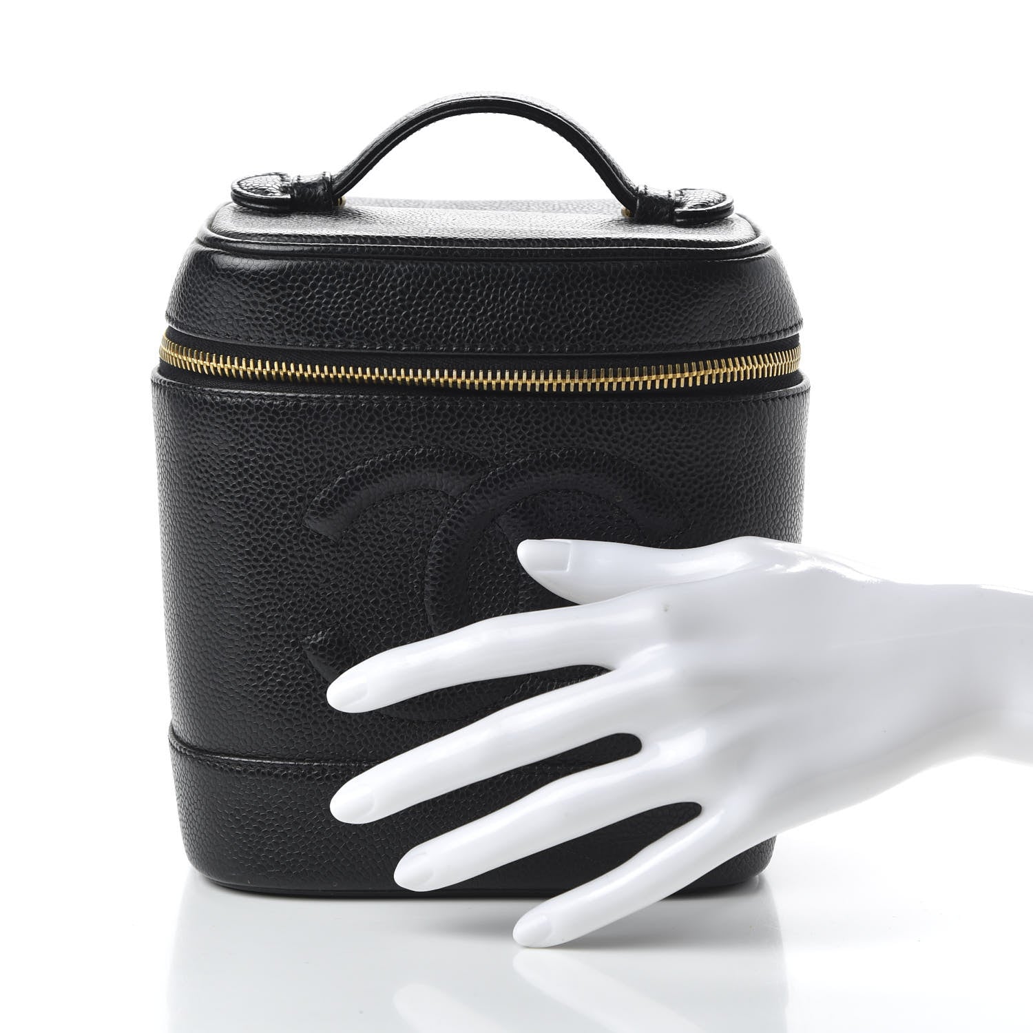 Chanel Caviar Vanity Cosmetic Case Black 2 of 14