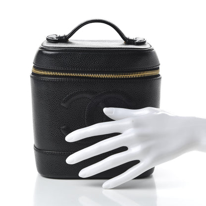 Chanel Caviar Vanity Cosmetic Case Black 2 of 14