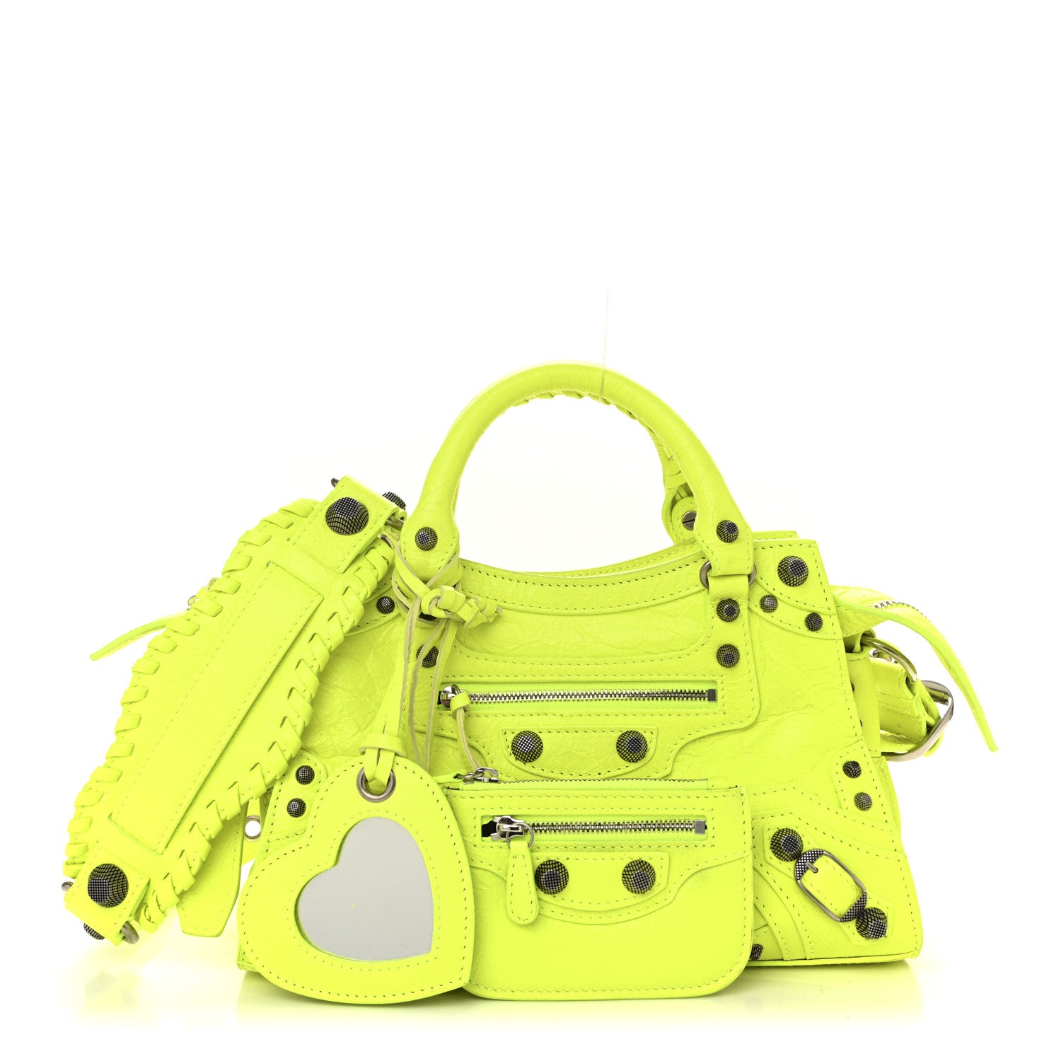 Balenciaga Agneau Arena Neo Cagole Handbag XS Fluo Yellow 1 of 10