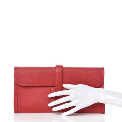 Hermes Epsom Jige Elan 29 Clutch Rouge Casaque 2 of 14