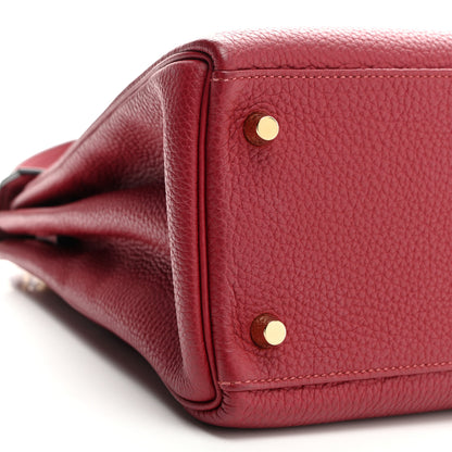 Hermes Togo Kelly Retourne 28 Rouge Grenat 9 of 11