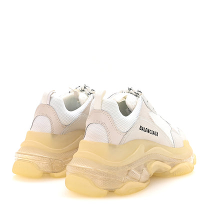 Balenciaga Fabric Mesh Clear Sole Womens Triple S Sneakers 41 White 5 of 8