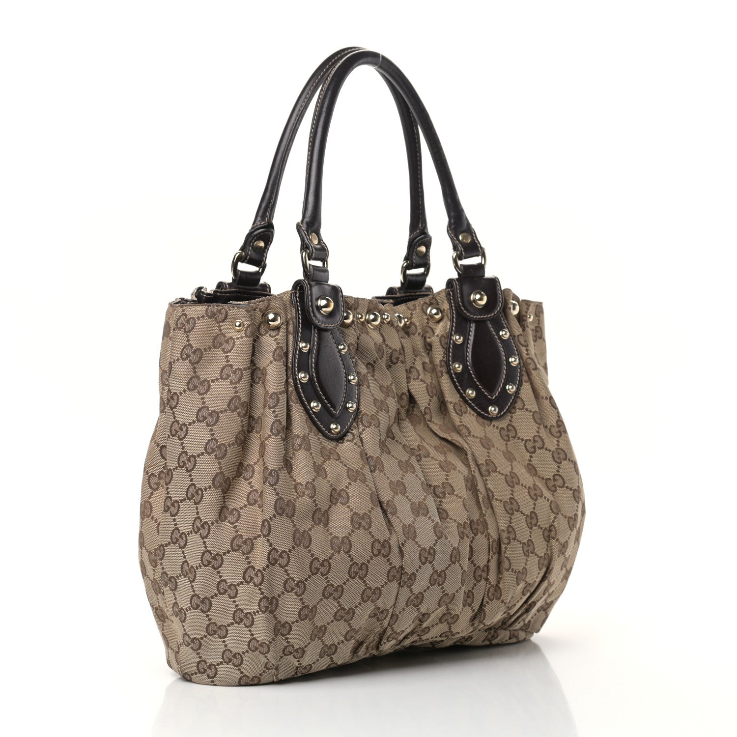 Gucci Monogram Studded Pelham Tote Dark Brown 3 of 10