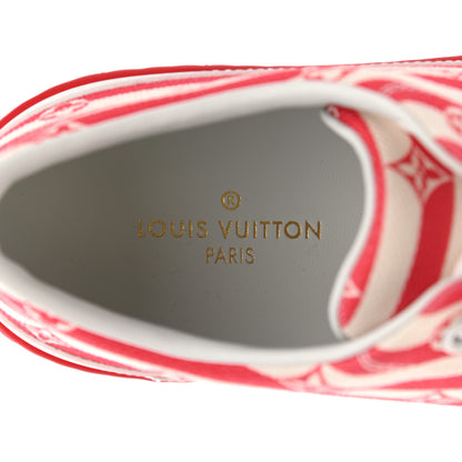 Louis Vuitton Canvas Escale Stellar Sneakers 38 Red 6 of 9