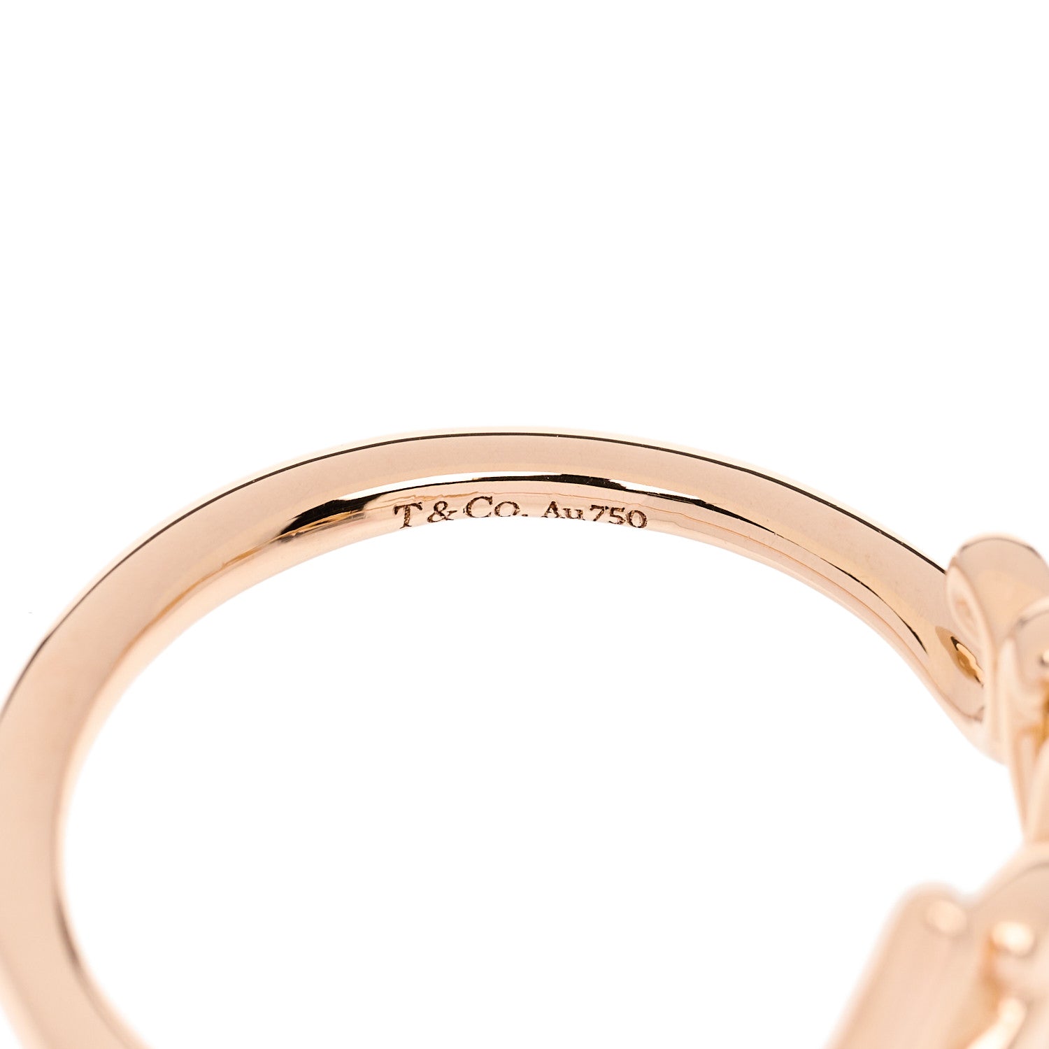 Tiffany 18K Rose Gold Paloma's Graffiti Love Ring 50 5.5 5 of 6