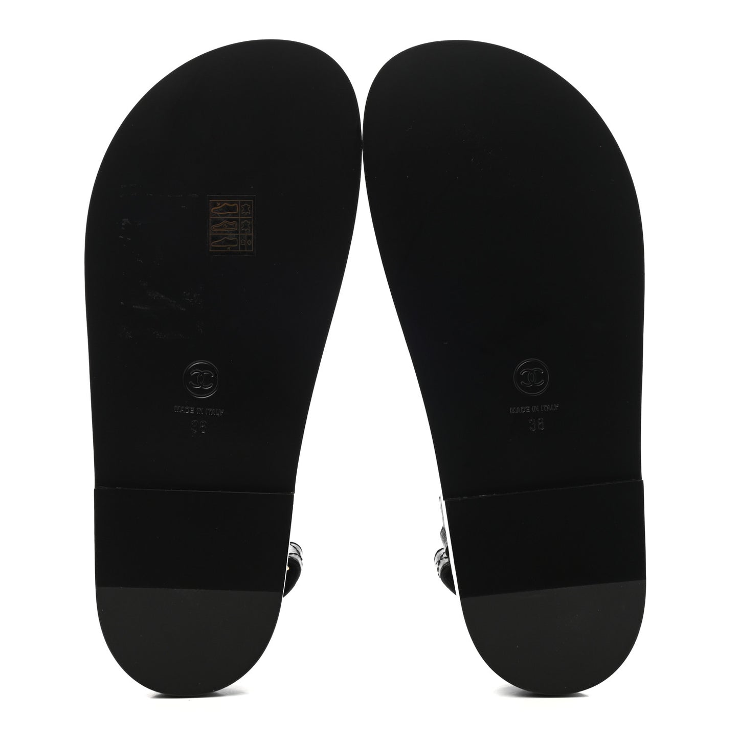 Grained Calfskin Velcro Dad Sandals 38 Black