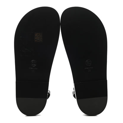 Chanel Grained Calfskin Velcro Dad Sandals 38 Black 5 of 9