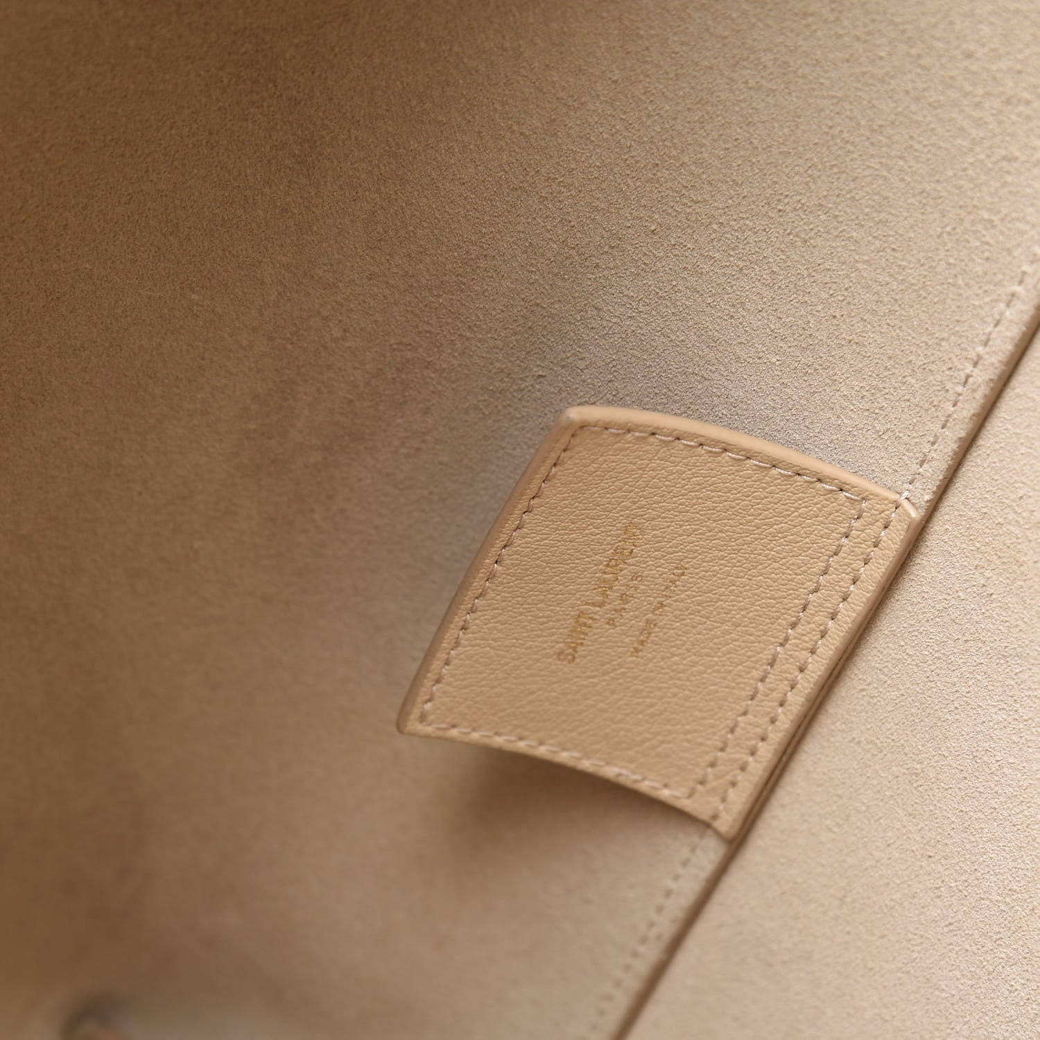 Saint Laurent Calfskin Large Shopping Tote Natural 9 of 14