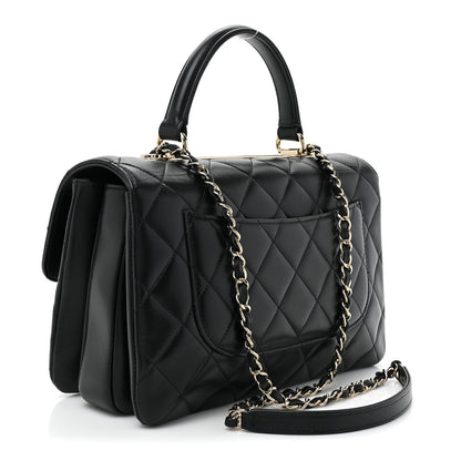 Chanel Lambskin Quilted Medium Trendy CC Flap Dual Handle Bag Black 2 of 15