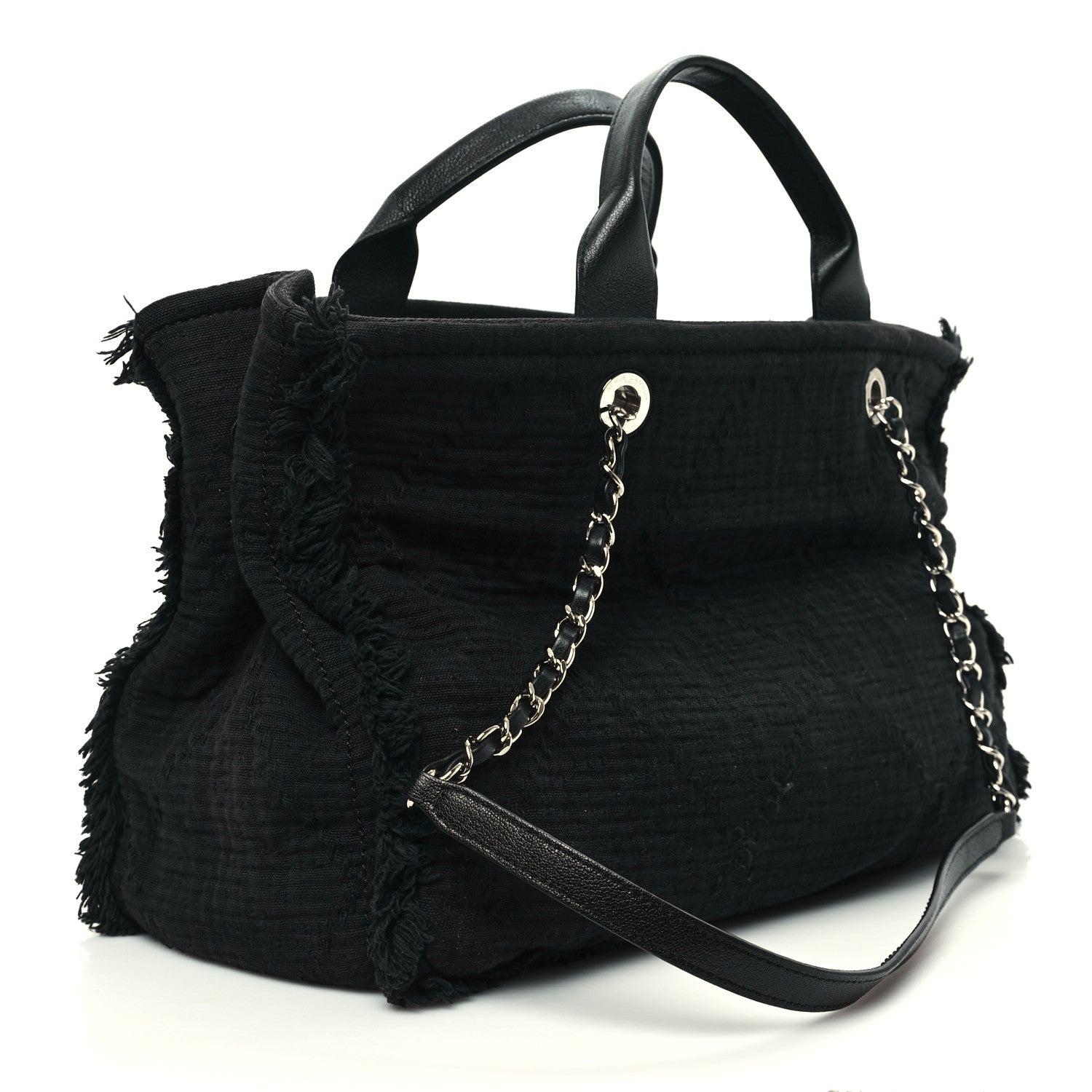 Chanel Canvas Large Double Face Shopping Tote Black 3 of 13