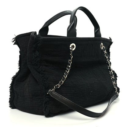 Chanel Canvas Large Double Face Shopping Tote Black 3 of 13