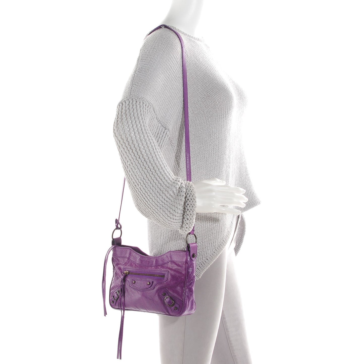 Agneau Classic Hardware Hip Ultraviolet