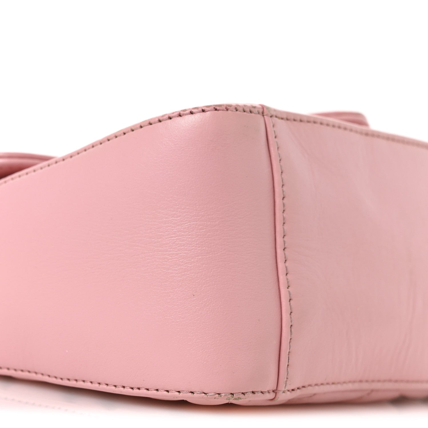 Gucci Calfskin Matelasse Mini GG Marmont Top Handle Shoulder Bag Wild Rose 9 of 10
