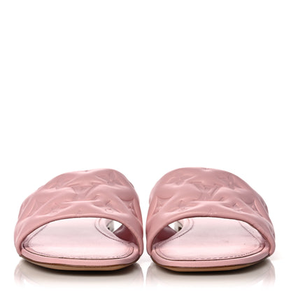 Louis Vuitton Lambskin Embossed Monogram Revival Flat Mules 39 Light Pink 2 of 9