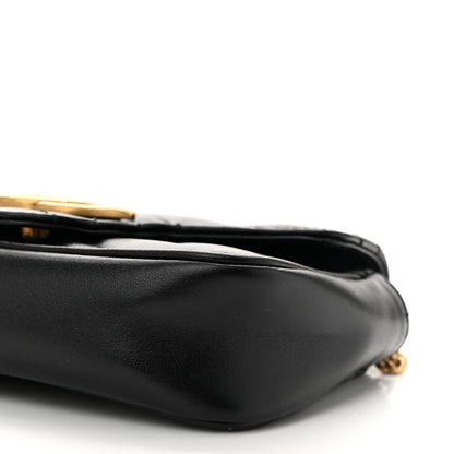 Gucci Calfskin Matelasse Super Mini GG Marmont Shoulder Bag Black 10 of 10