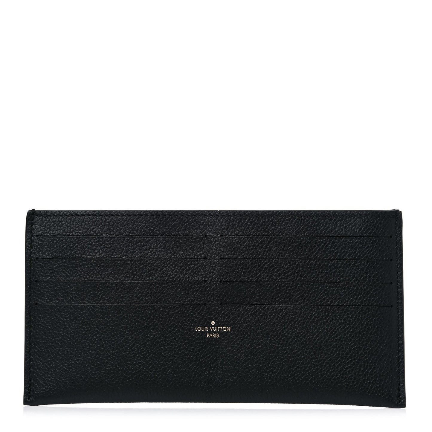 Calfskin Felicie Chain Wallet Card Holder Insert Black