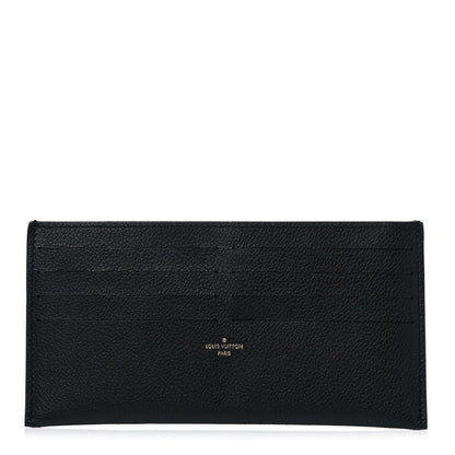 Louis Vuitton Calfskin Felicie Chain Wallet Card Holder Insert Black 1 of 6