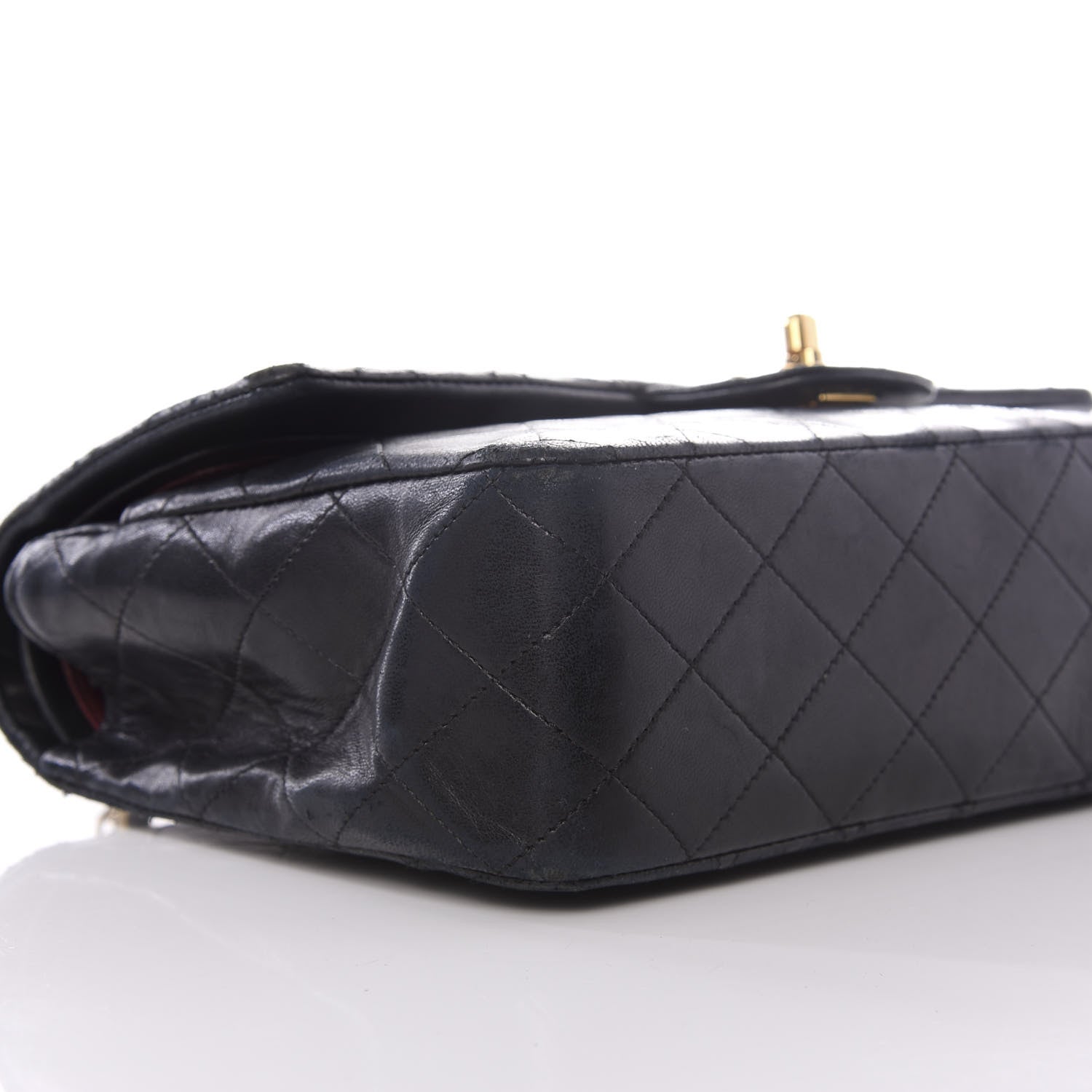 Chanel Lambskin Quilted Medium Double Flap Black 8 of 12