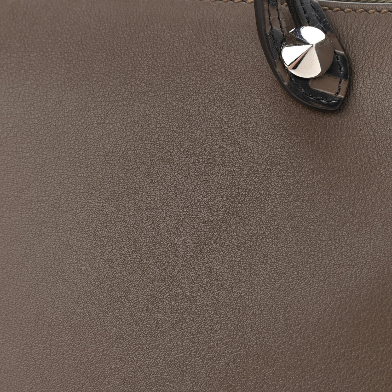 Fendi Vitello Dolce Bi-Color FF 1974 Embossed Medium By The Way Boston Bag Maya Black 8 of 10