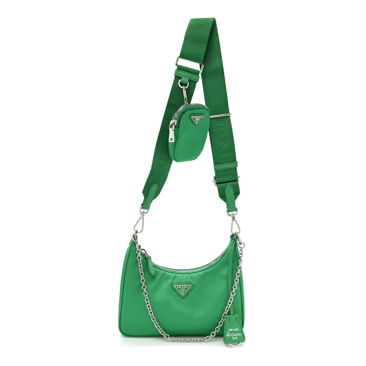 Prada Nylon Re-Edition 2005 Shoulder Bag Menta 1 of 8