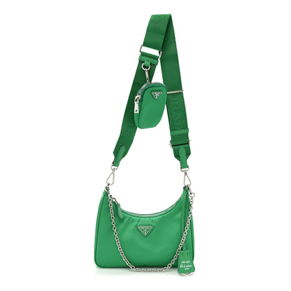 Prada Nylon Re-Edition 2005 Shoulder Bag Menta 1 of 8