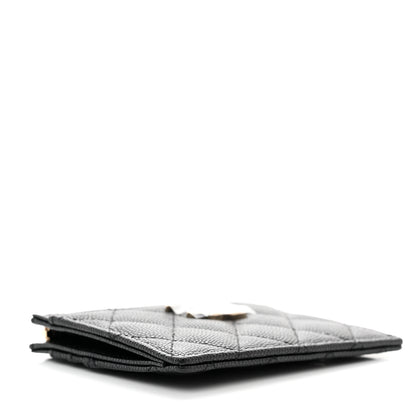 Chanel Caviar Quilted CC Zip Card Holder Black 4 of 8