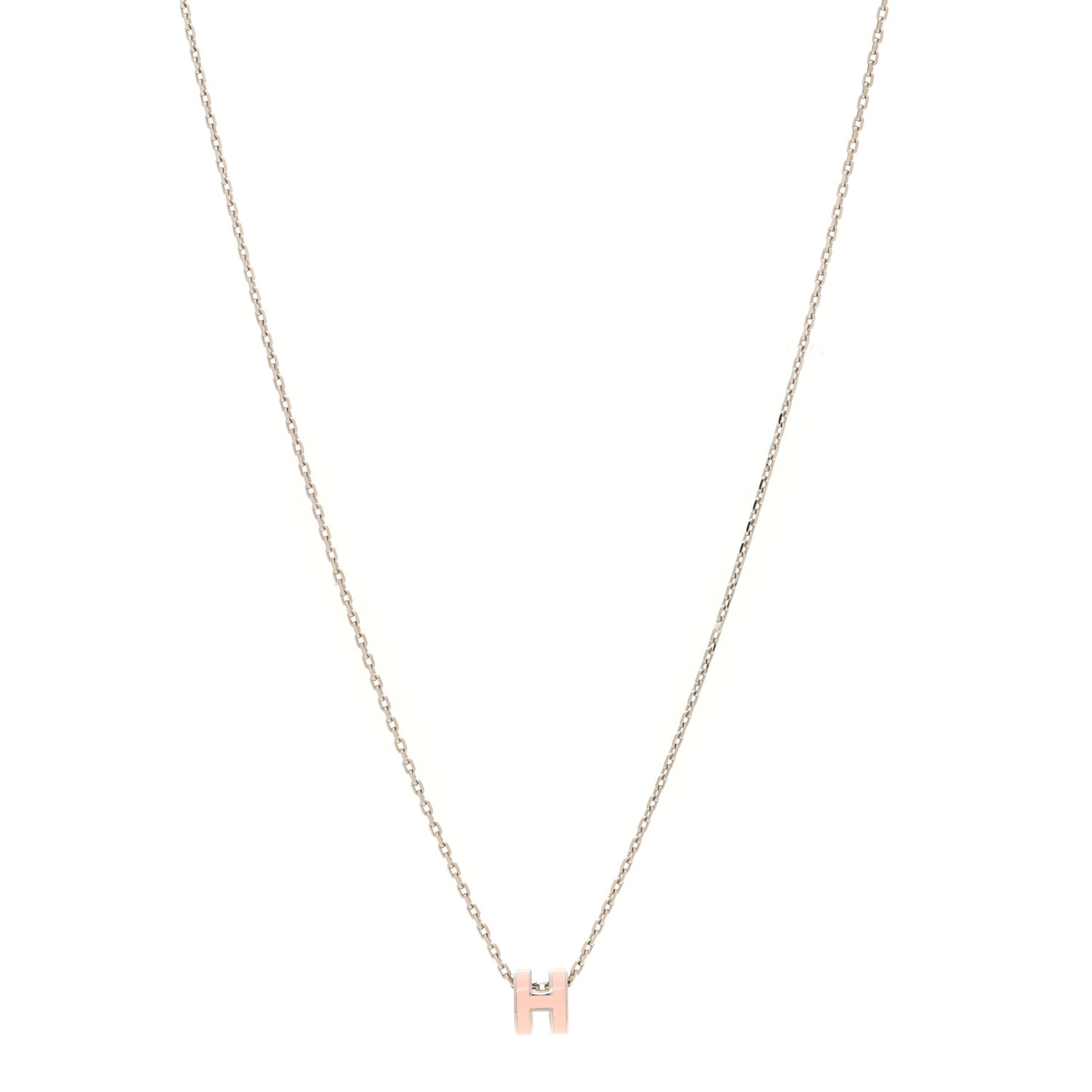 Palladium Mini Pop H Pendant Necklace Rose Dragee