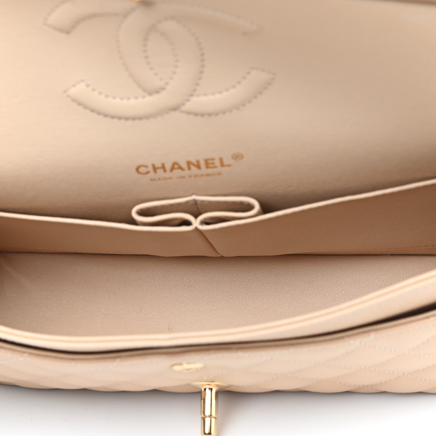 Chanel Caviar Quilted Small Double Flap Beige 5 of 9