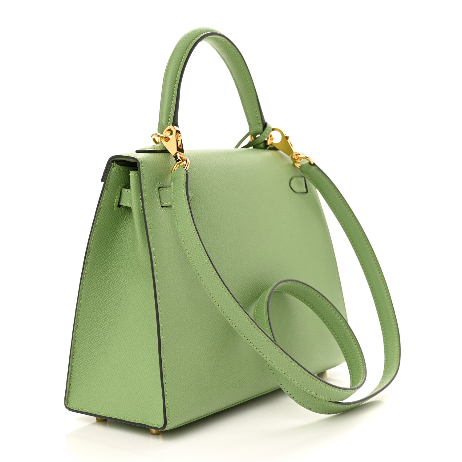 Hermes Epsom Kelly Sellier 25 Vert Criquet 3 of 11