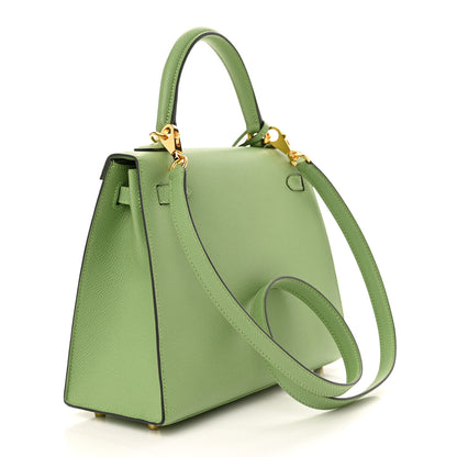 Hermes Epsom Kelly Sellier 25 Vert Criquet 3 of 11