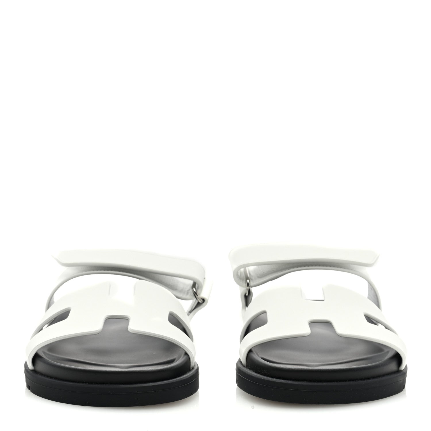 Hermes Calfskin Womens Chypre Sandals 35 White 3 of 7