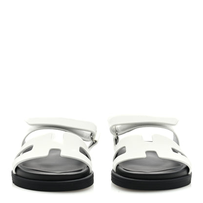 Hermes Calfskin Womens Chypre Sandals 35 White 3 of 7