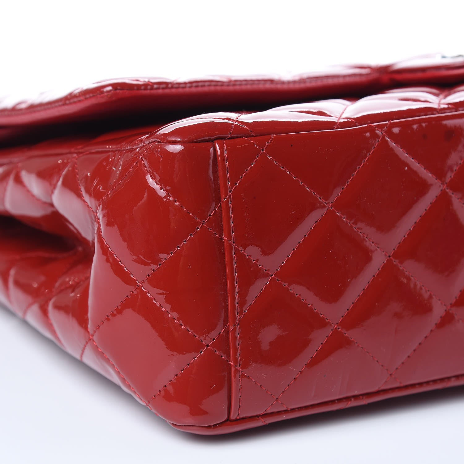 Chanel Patent Quilted Maxi Double Flap Red 8 of 18