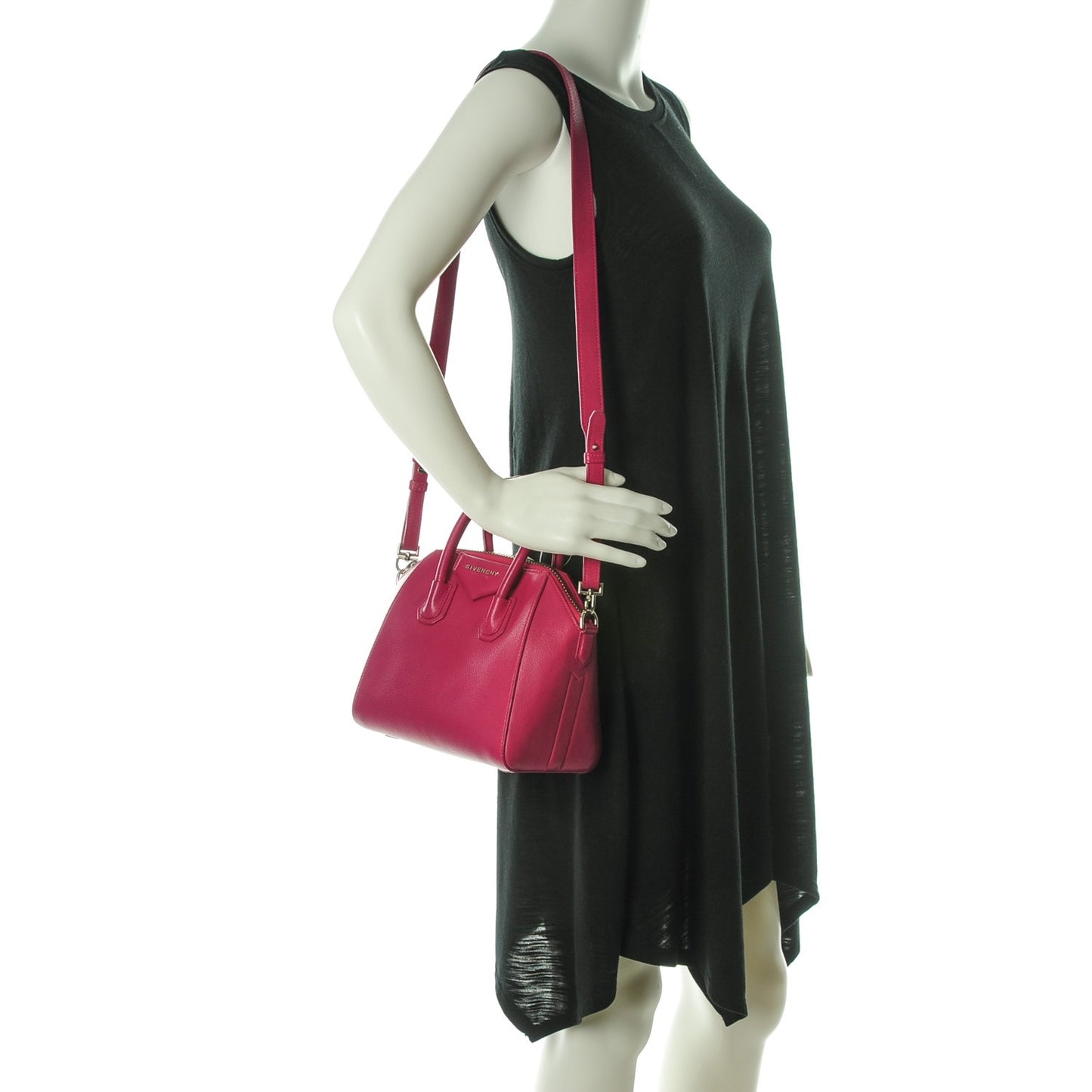 Sugar Goatskin Mini Antigona Magenta