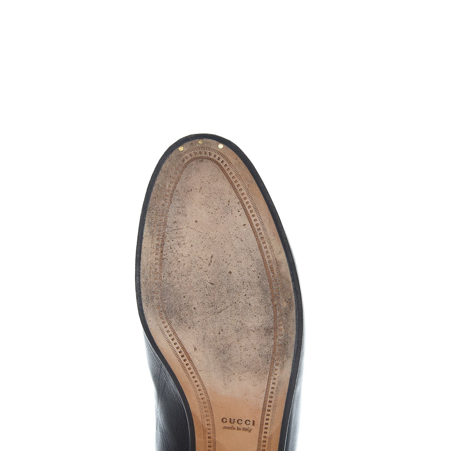 Gucci Lambskin Womens Brixton Horsebit Loafers 38.5 Black 10 of 12