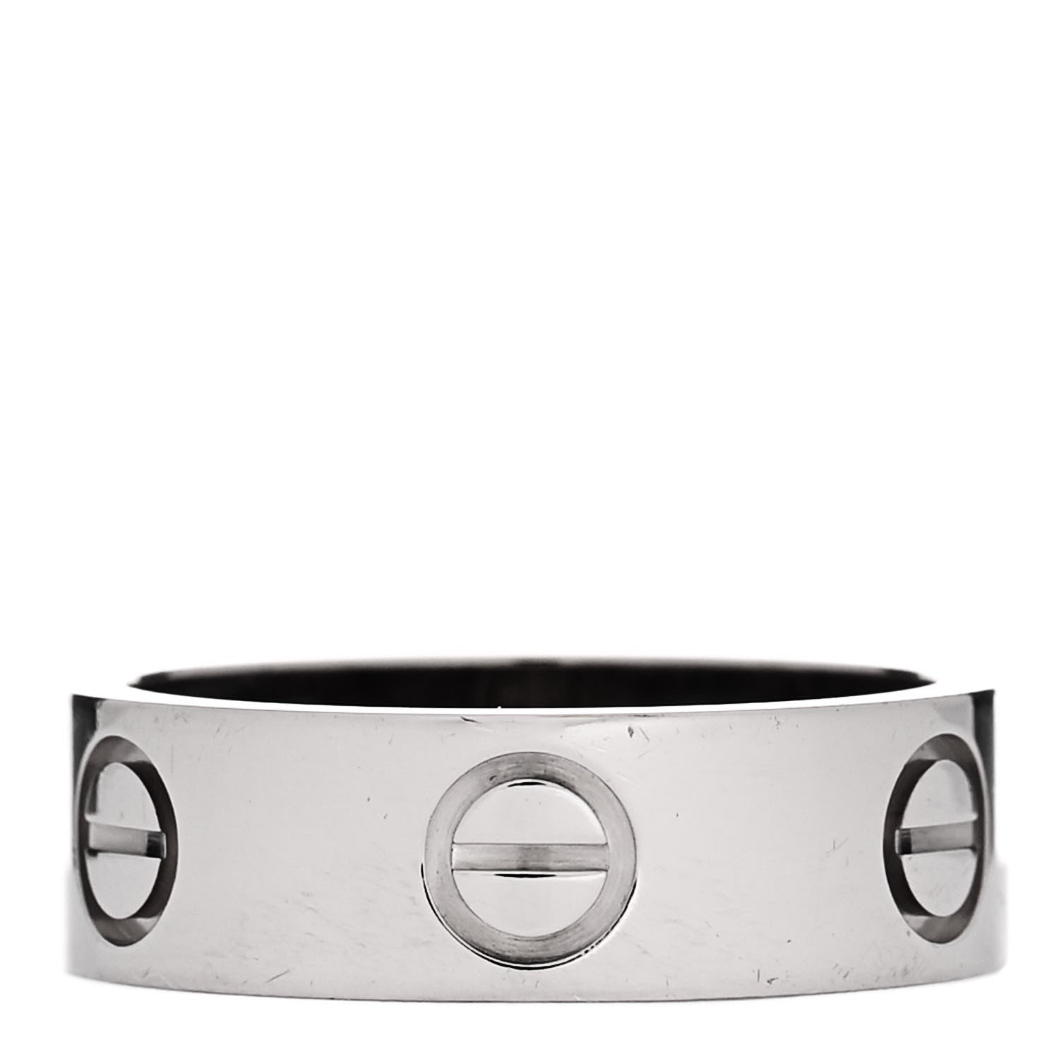 Cartier 18K White Gold 5.5mm LOVE Ring 49 4.75 3 of 5