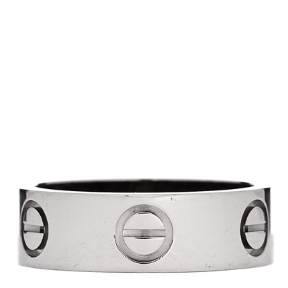 Cartier 18K White Gold 5.5mm LOVE Ring 49 4.75 3 of 5